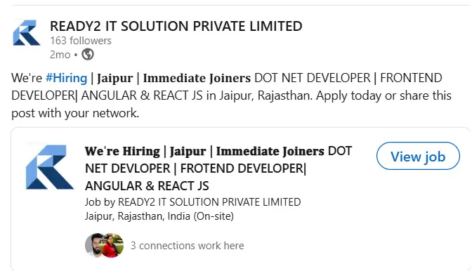 Full Stack Developer job opening – .NET Core, Angular, React JS